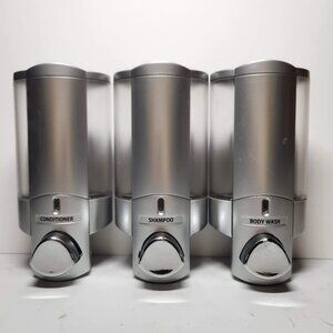 Aviva Shower Wall Mounted Shampoo Dispenser 3 Chamber Bathroom Accessories